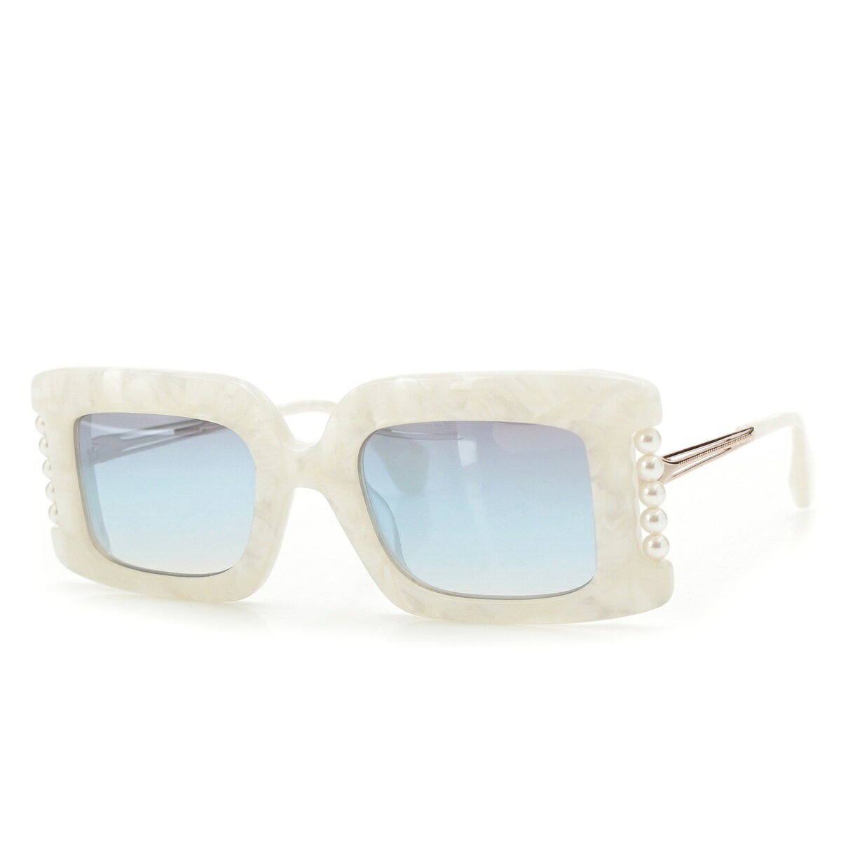 Vivian Westwood - ヴィヴィアンウエストウッド Vivienne Westwood プラスチック パール装飾 サングラス VW5056 ホワイト【中古】【正規品保証】