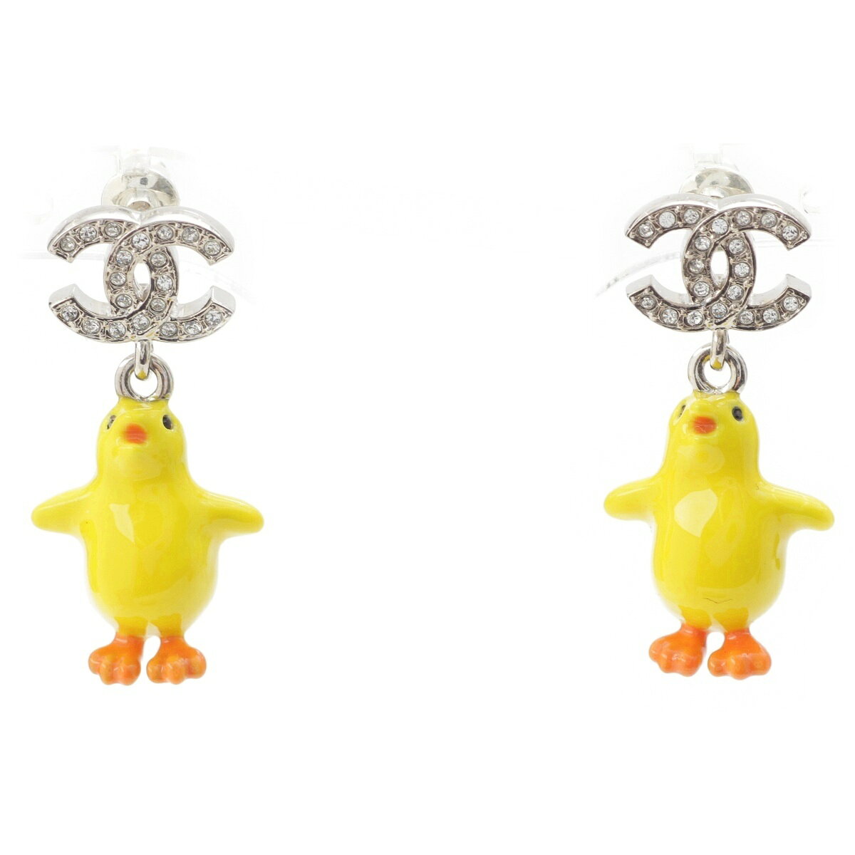 乐天商城 - シャネル CHANEL 26S ひよこ ココマーク ピアス アクセサリー イエロー【中古】【正規品保証】