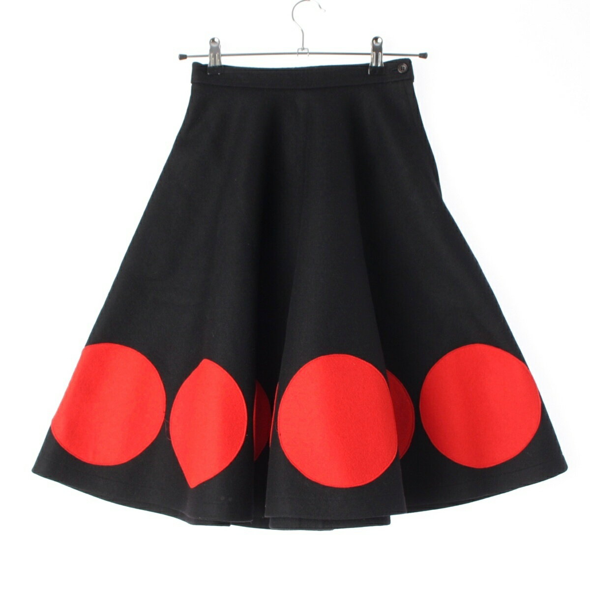 乐天商城 - コムデギャルソン COMME des GARCONS AD1988 88AW 黒の衝撃 フレア スカート ボトムス GS-05057S ブラック レッド S【中古】【正規品保証】