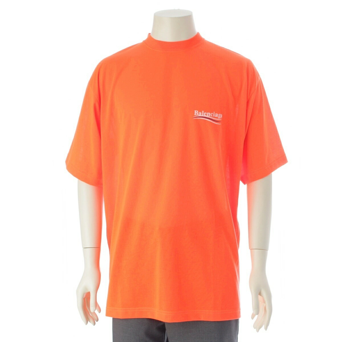 Rakuten - バレンシアガ BALENCIAGA 20年 WARDROBE ロゴ 半袖Tシャツ 641675 オレンジ XS【中古】【正規品保証】
