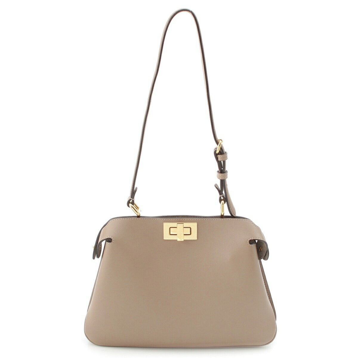 乐天商城 - フェンディ FENDI ピーカブー ソフト スモール ダブグレーレザー 2WAY ワンショルダー ハンドバッグ 8BN365 グレージュ【中古】【正規品保証】