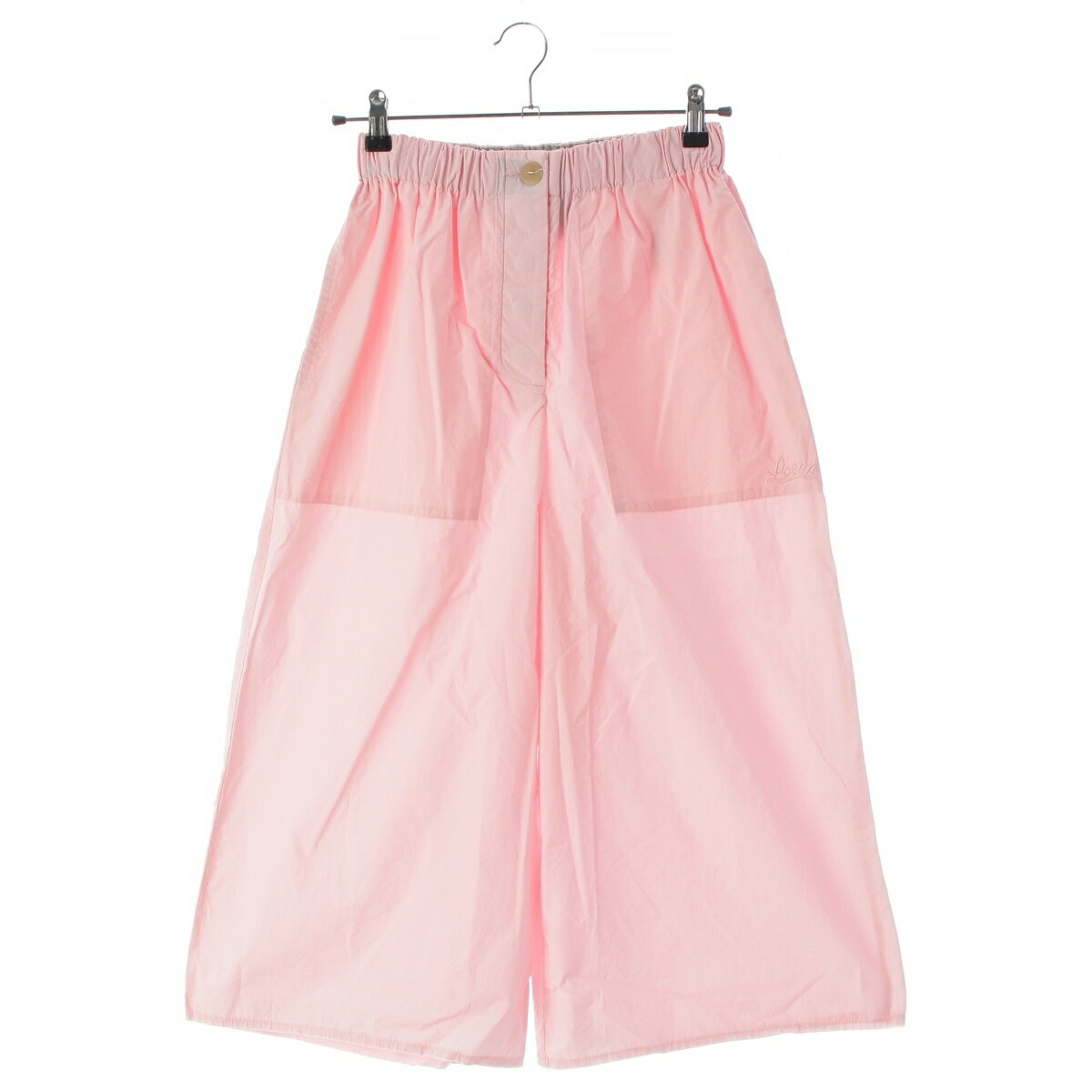 乐天商城 - ロエベ LOEWE パウラズイビザ Paula's Ibiza コットン カットオフ クロップド イージー パンツ ボトムス S616Y04W03 ピンク XS【中古】【正規品保証】