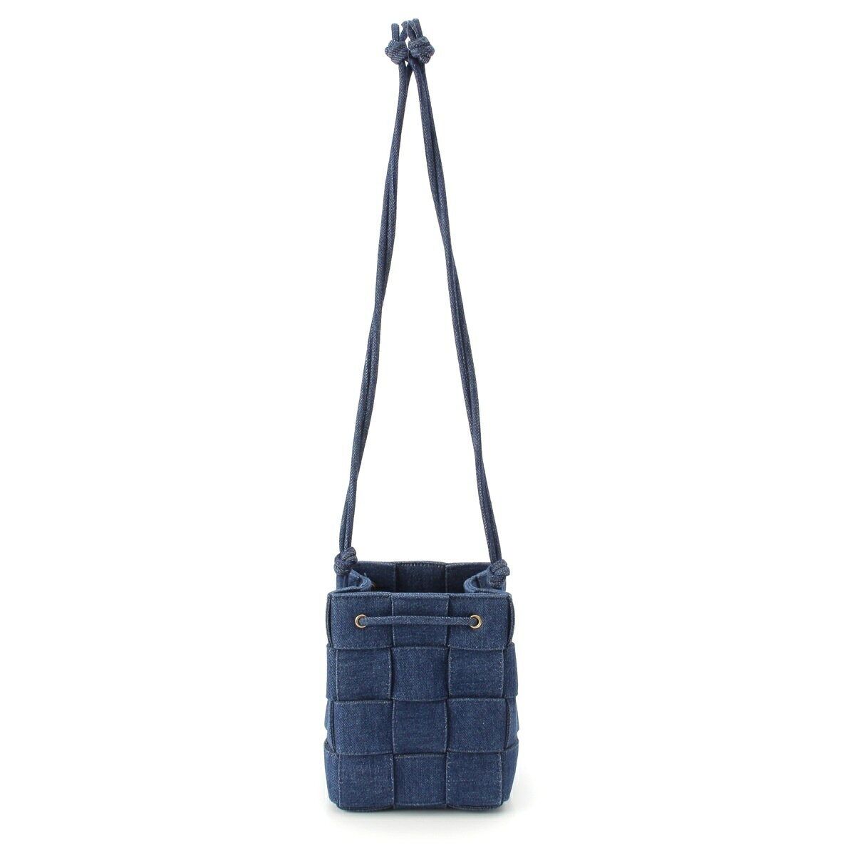 Rakuten - ボッテガヴェネタ BOTTEGAVENETA マキシイントレチャート スモールカセット ショルダーバッグ ブルー【中古】【正規品保証】