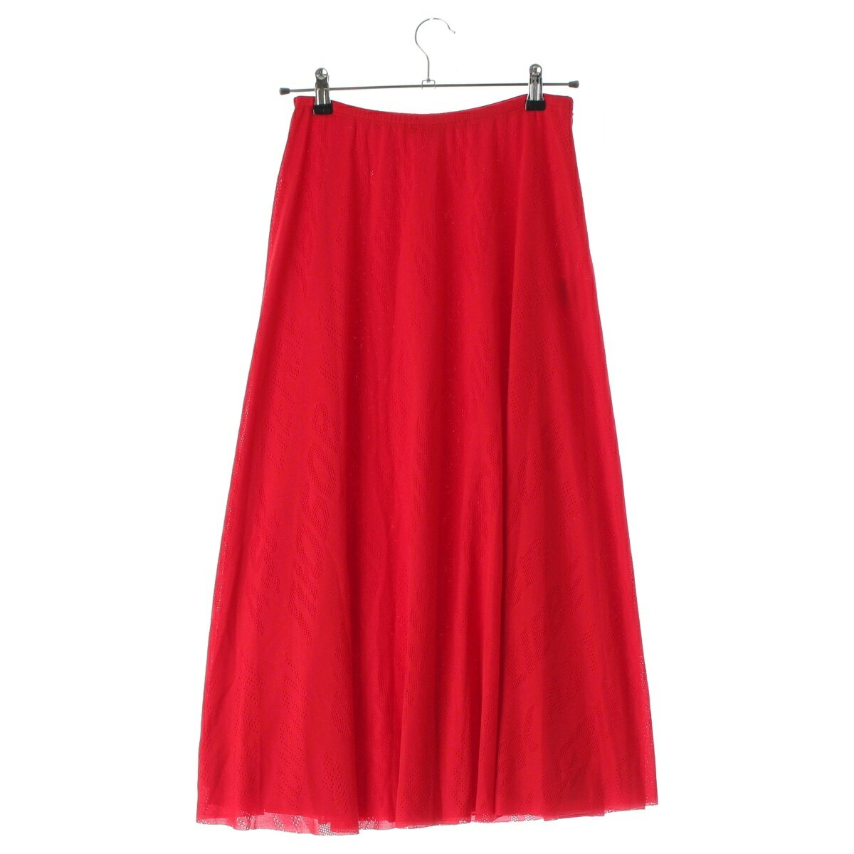 Rakuten - バレンシアガ BALENCIAGA 20SS メッシュ フレア ロング スカート ボトムス 647644 レッド 36【中古】【正規品保証】