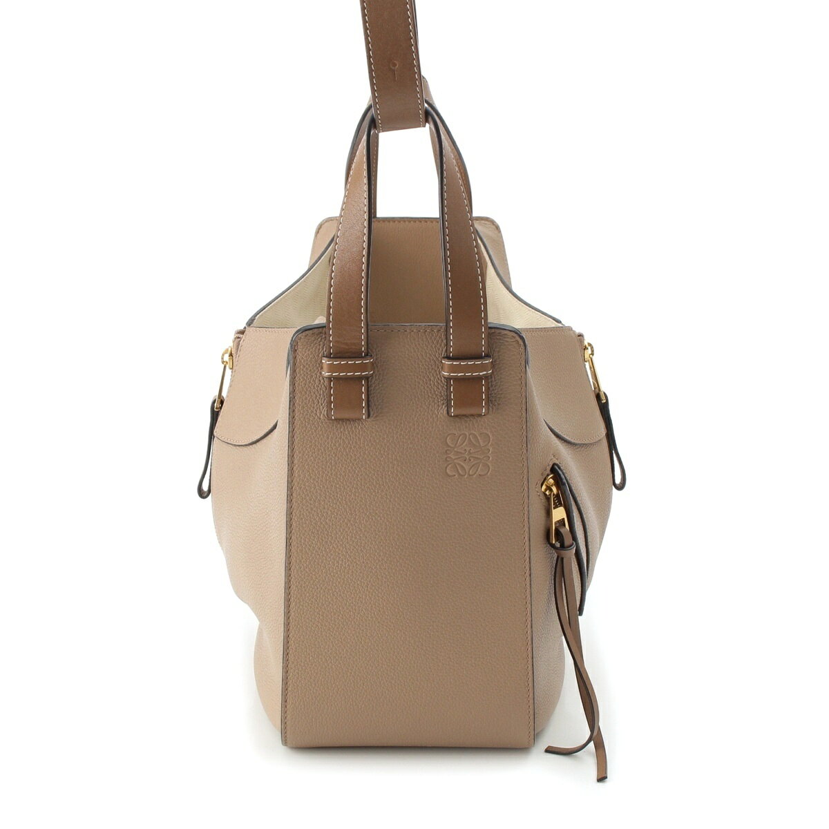 Rakuten - ロエベ LOEWE ハンモック スモール 2WAY ショルダー ハンドバッグ 38712KBN60 サンド (グレージュ系）【中古】【正規品保証】