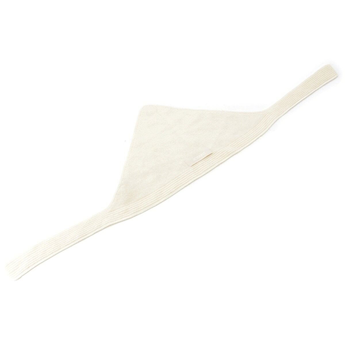 Rakuten - ジャックムス Jacquemus Gros Grain Scarf アルパカ×ウール ニット スカーフ 246AC669-5217 アイボリー【中古】【正規品保証】