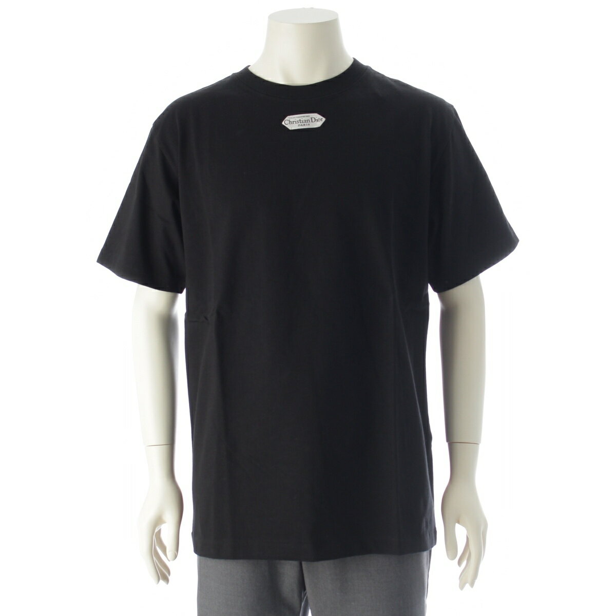 Rakuten - ディオール Dior 25AW フロント ロゴパッチ 半袖Tシャツ トップス 543J696A0847 ブラック M【中古】【正規品保証】