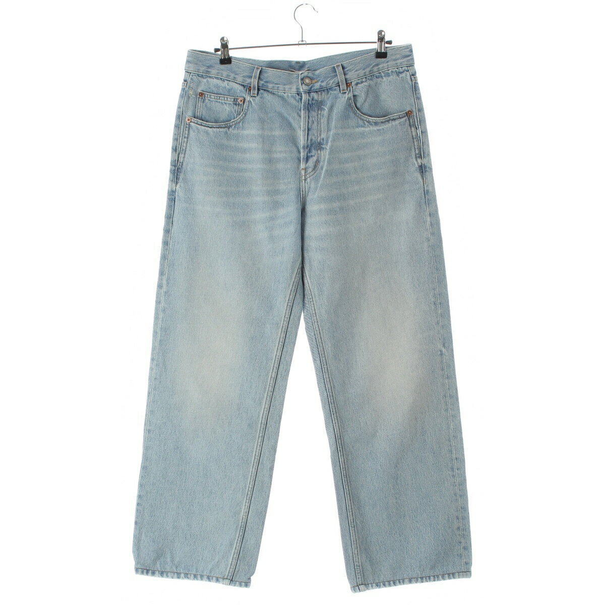 Rakuten - サンローラン SAINT LAURENT 2024 コットン ミッドストレート バギージーンズ アイスウォッシュ デニムパンツ 795394 ミシガンブルー 32【中古】【正規品保証】