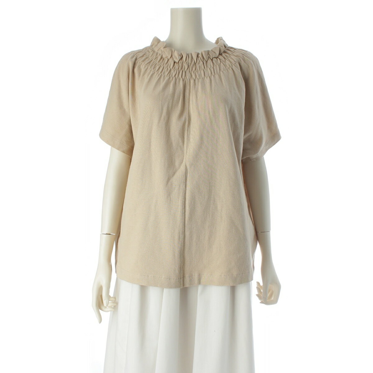 Rakuten - イッセイミヤケ ISSEY MIYAKE 80s 1983 コットン アクリル 初期タグ 変型 ギャザーネックトップ ドルマンスリーブ Tシャツ スウェット MY11133 ベージュ 9【中古】【正規品保証】