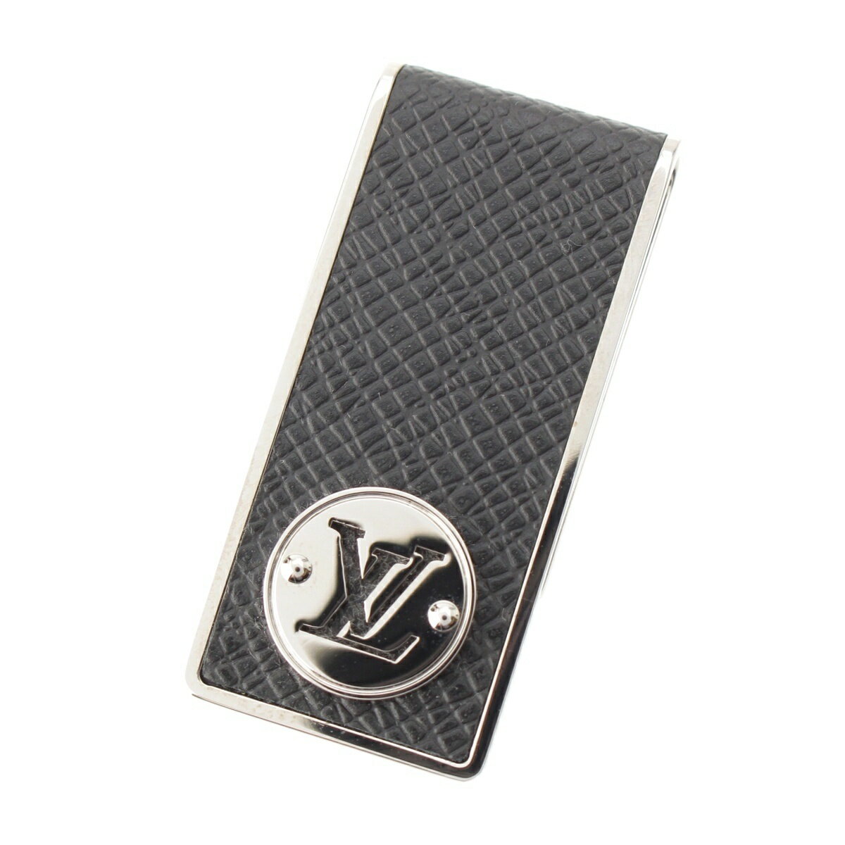 Rakuten - ルイヴィトン LOUIS VUITTON パンスアビエネオLVクラブ ロゴ マネークリップ M63069 シルバー ブラック【中古】【正規品保証】