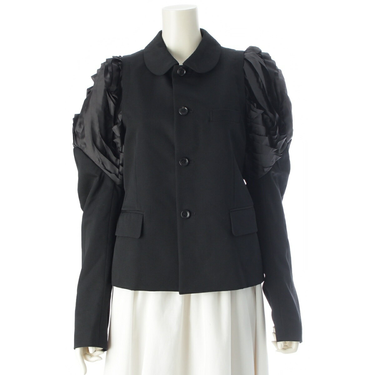 Rakuten - コムデギャルソン コムデギャルソン COMME des GARCONS COMME des GARCONS 25AW フリル 切替 テーラードジャケット RP-J002 ブラック S【中古】【正規品保証】