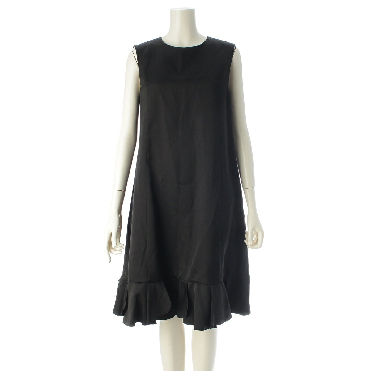 Rakuten - フォクシー ニューヨーク FOXEY NEW YORK 21年 Petal Flare Dress ノースリーブ ワンピース ドレス 42365 ブラック 40【中古】【正規品保証】