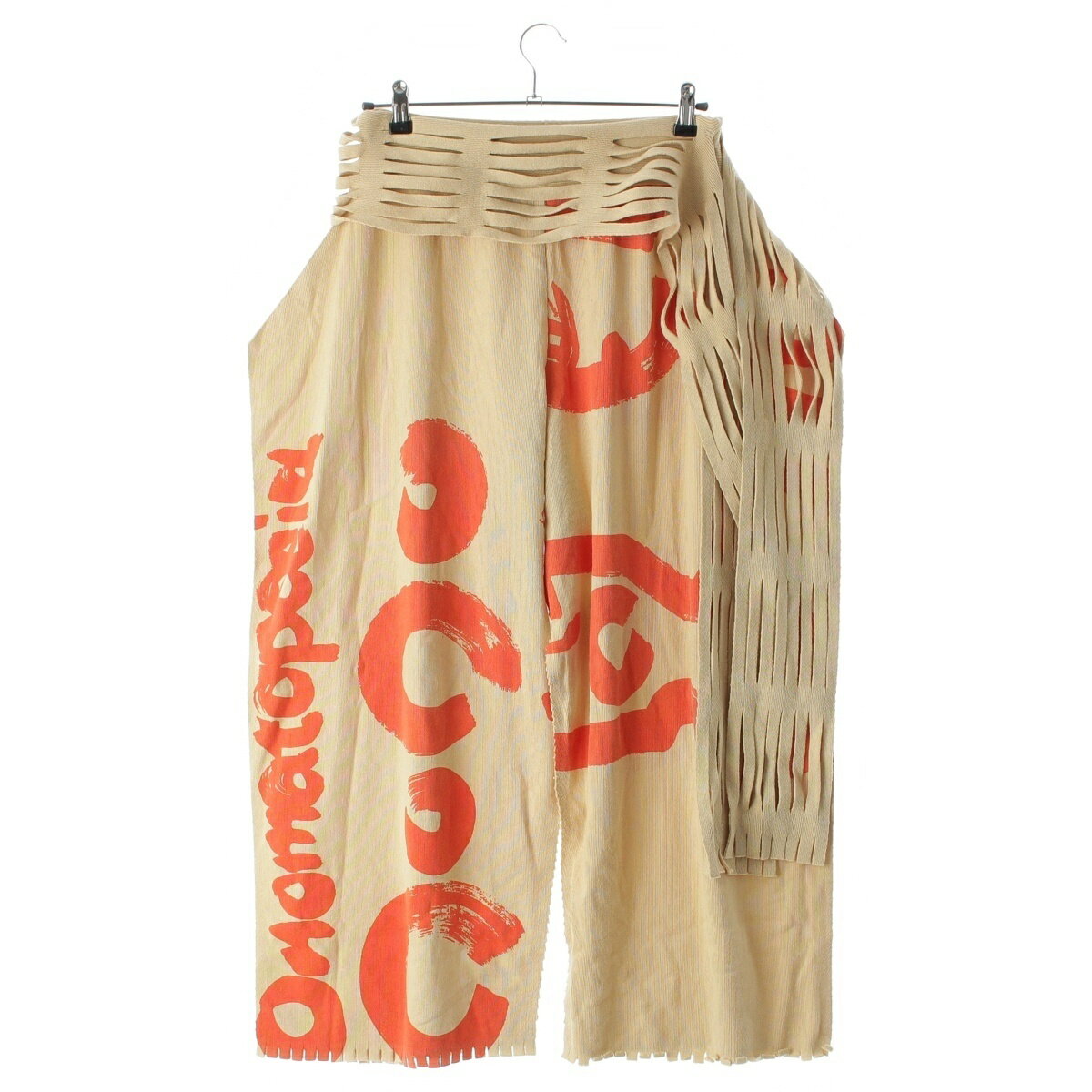 Rakuten - イッセイミヤケ ISSEY MIYAKE 20AW エイポック 総柄 デザイン パンツ ボトムス IM03KF303 ベージュ オレンジ 2【中古】【正規品保証】