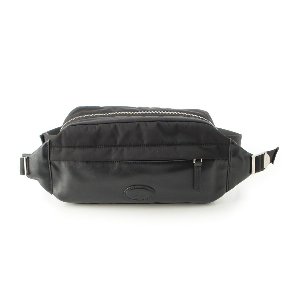 トッズ TOD’S ファブリック＆レザー TRK SLING ベルト ミニ ウエストバッグ XBMTRKX0100SPFB999 ブラック【中古】【正規品保証】