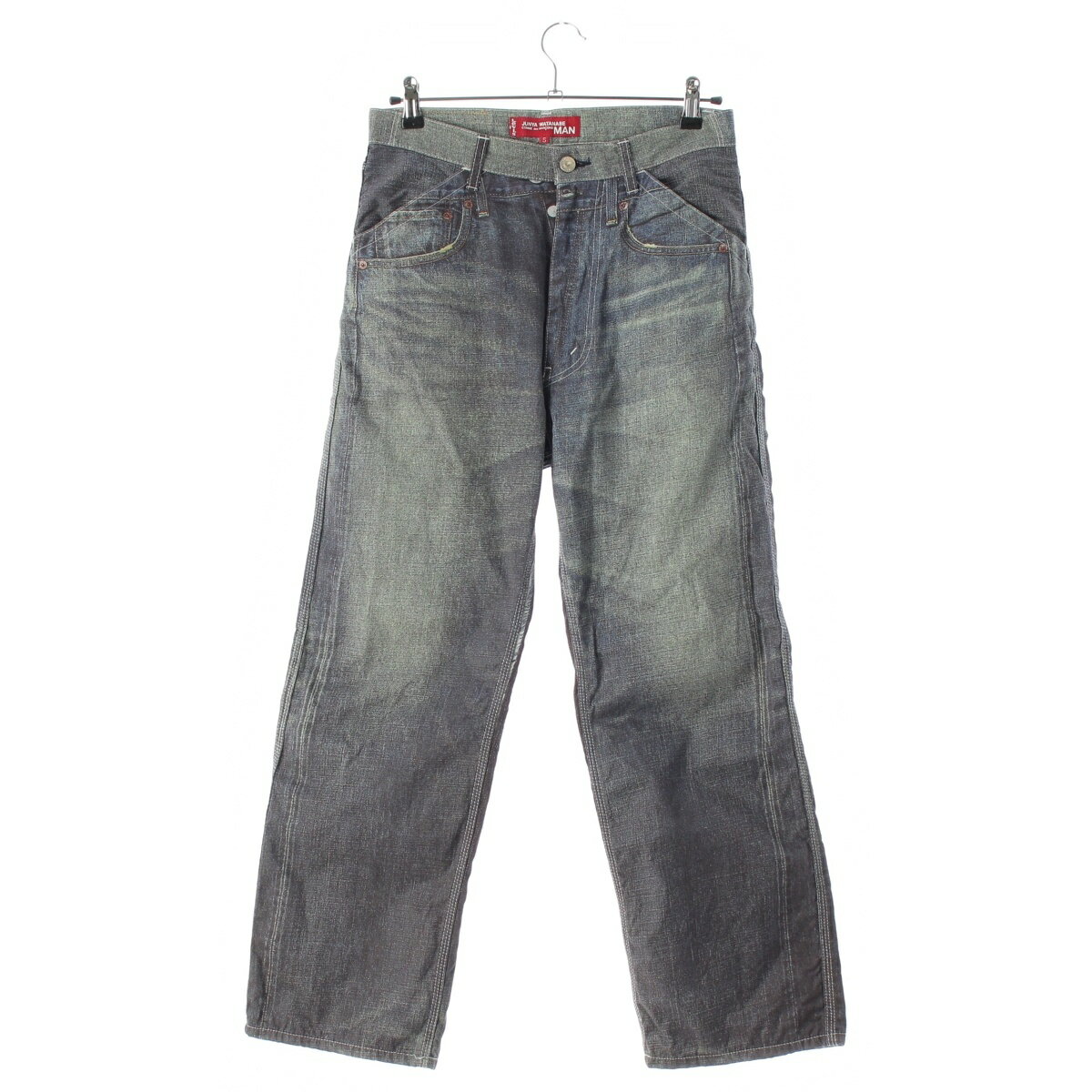 乐天商城 - ジュンヤワタナベコムデギャルソンマン JUNYA WATANABE COMME des GARCONS MAN リーバイス AD2009 205 コットン デニム転写 パンツ ボトムス WE-P205 インディゴ S 32×29【中古】【正規品保証】