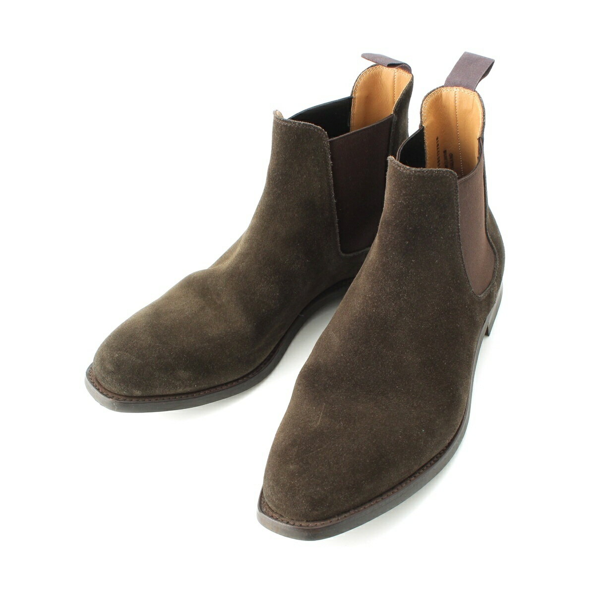 Rakuten - クロケットアンドジョーンズ CROCKETT&JONES バニーズニューヨーク 別注 CHELSEA 9 スエード サイドゴア チェルシー ブーツ グリーン 8E【中古】【正規品保証】