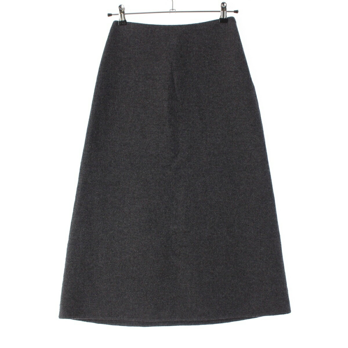 乐天商城 - ザロウ THE ROW LISON SKIRT ウール ナイロン カシミヤ タックデザイン ミニ スカート ボトムス 8469-W1439 グレー 0【中古】【正規品保証】