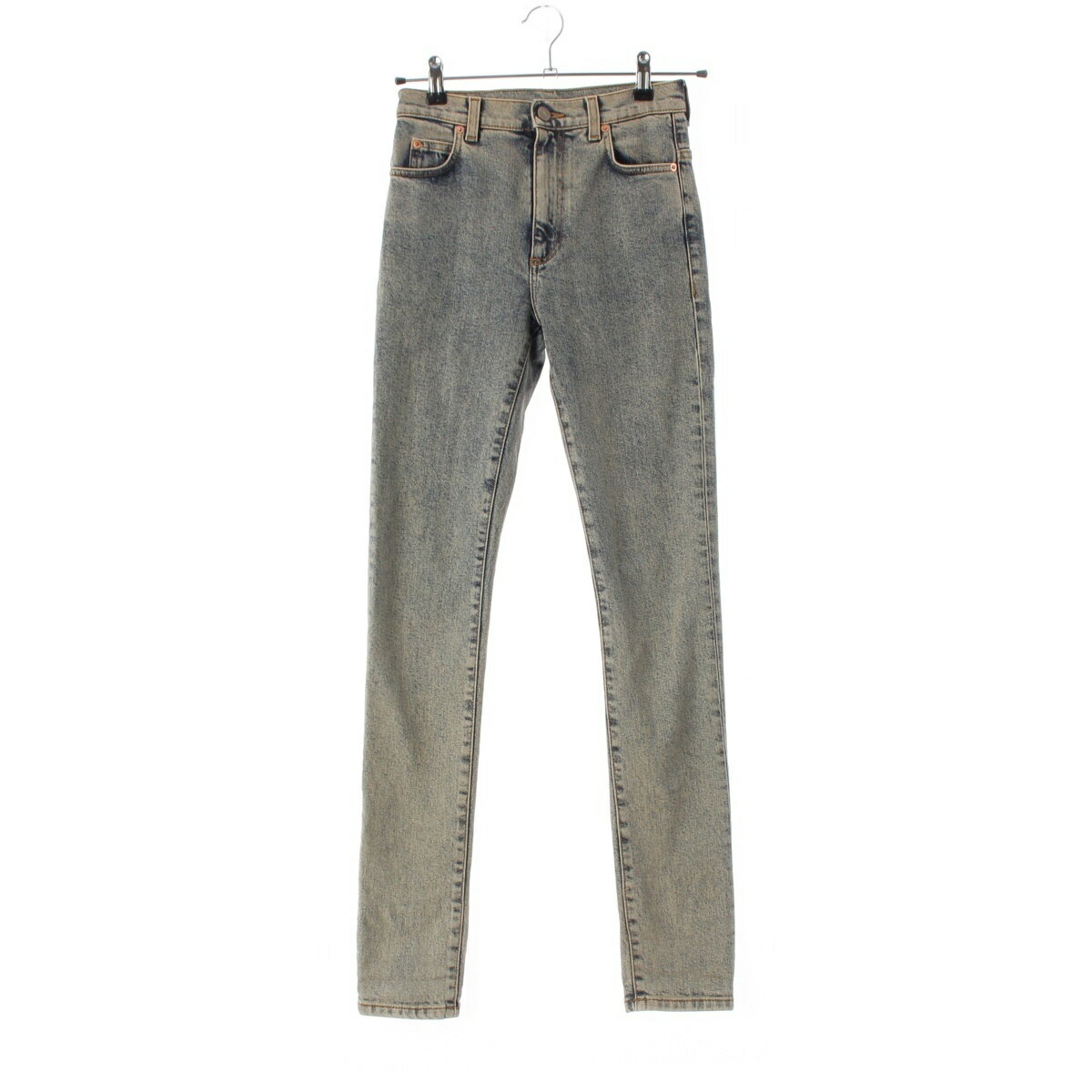 Rakuten - グッチ GUCCI デニム バックロゴ スキニー パンツ ボトムス 502797 ブルー 22【中古】【正規品保証】