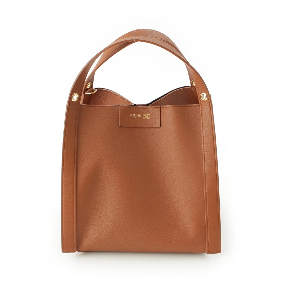 Rakuten - セリーヌ CELINE レザー トリオンフ スモール キューボ 2WAY ハンドバッグ ブラウン【中古】【正規品保証】