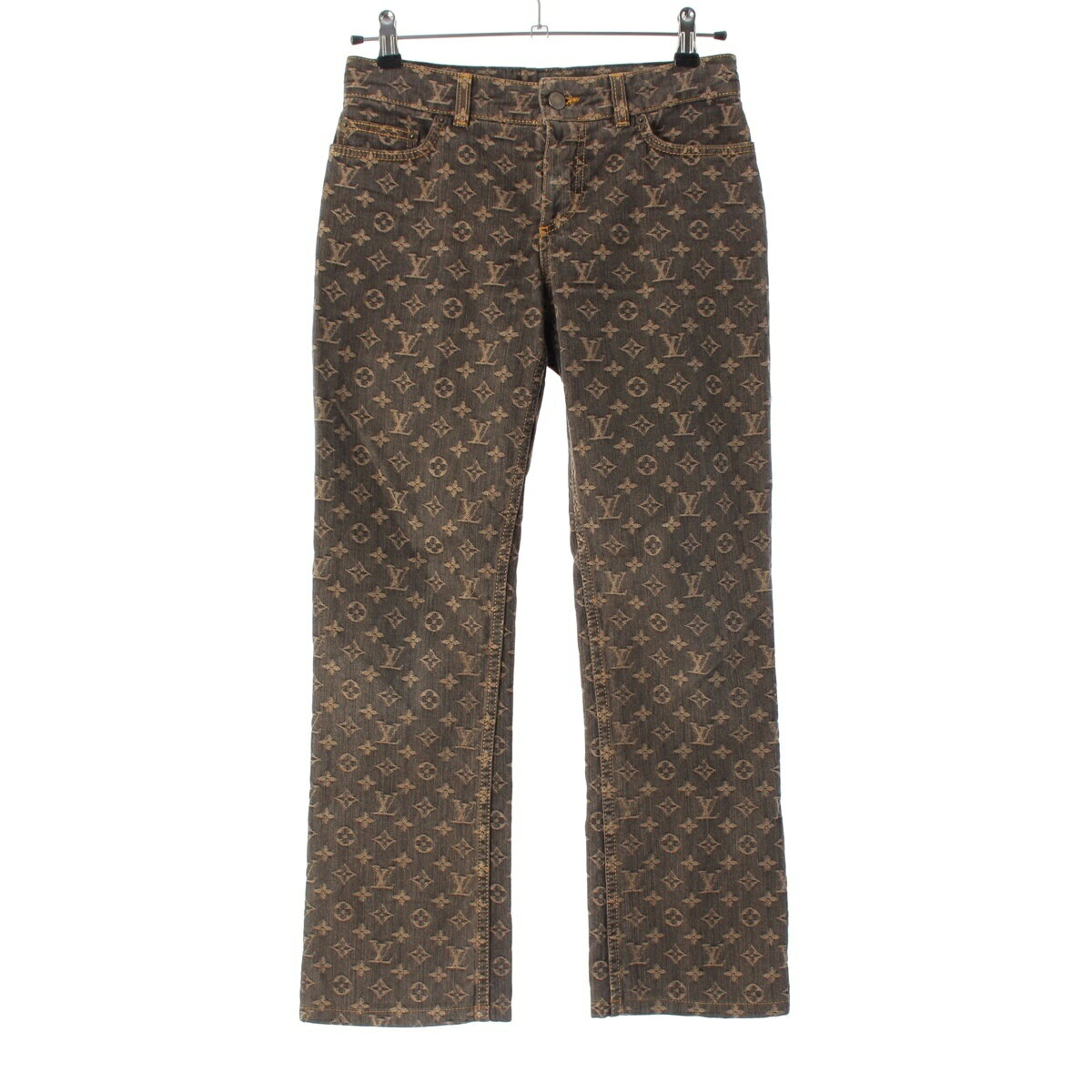 ルイヴィトン LOUIS VUITTON モノグラム ジーンズ デニムパンツ ボトムス ブラウン 36