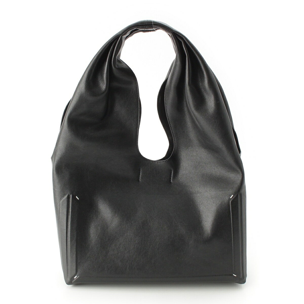 Rakuten - メゾンマルジェラ Maison Margiela ボックスバッグ ミディアム レザー トート クラッチバッグ SB2WD0103 ブラック【中古】【正規品保証】