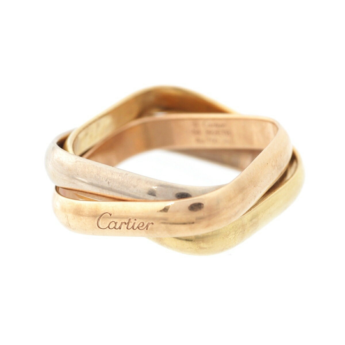 乐天商城 - カルティエ CARTIER 2025 Trinity cushion shaped トリニティ クッション クラシックモデル リング 指輪 ジュエリー Au750 B4240600 ゴールド 54 9.2g【中古】【正規品保証】