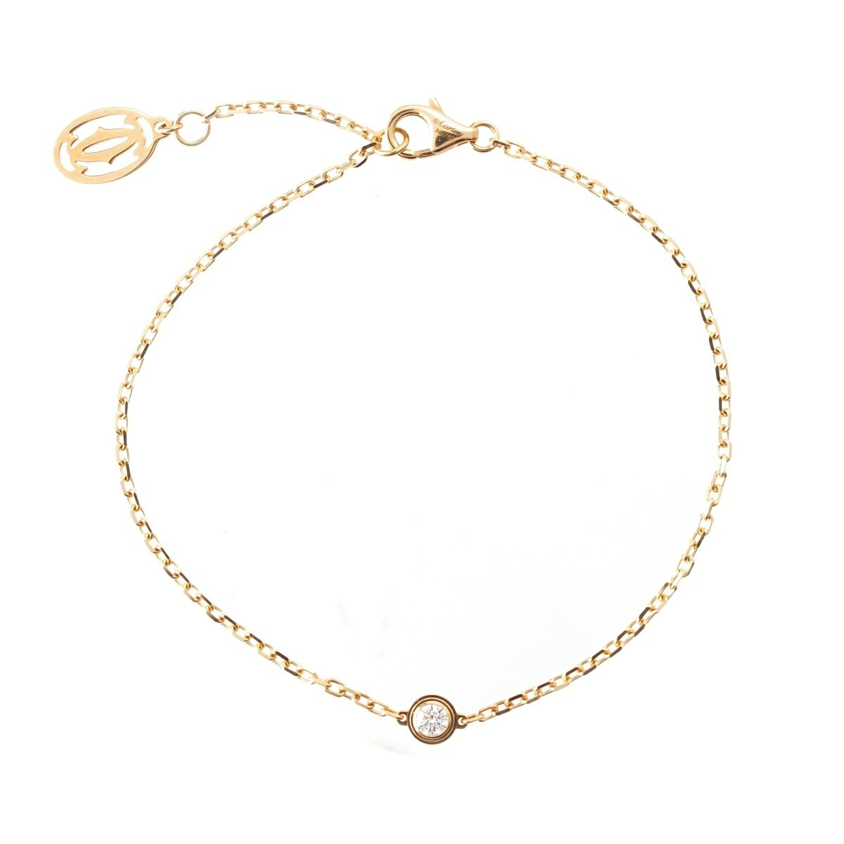 乐天商城 - カルティエ CARTIER ダムール K18イエローゴールド ディアマンレジェ ブレスレット 750 B6043300 ゴールド SM 2.2g【中古】【正規品保証】