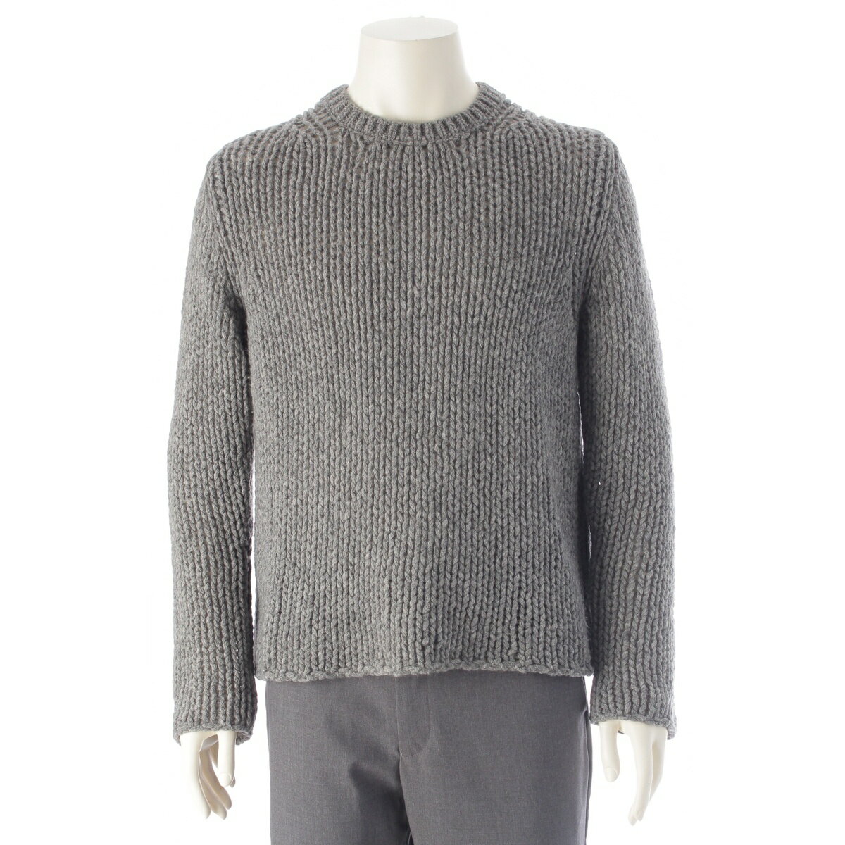 乐天商城 - コムデギャルソンオム COMME des GARCONS HOMME 24AW DEUX ドゥ ウール ローゲージ ニット セーター DN-N005 グレー S【中古】【正規品保証】