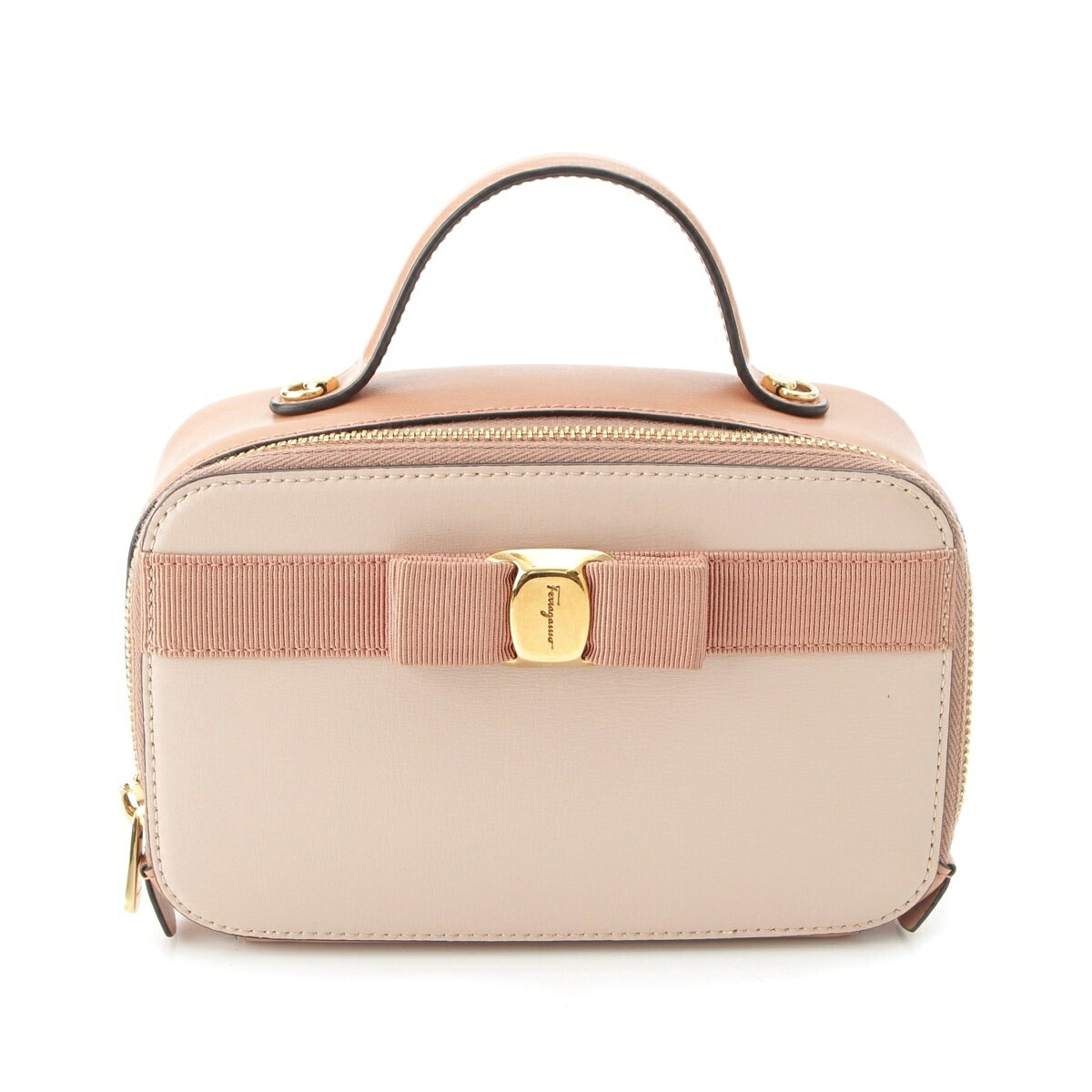 Rakuten - サルヴァトーレフェラガモ Salvatore Ferragamo レザー ヴァラ リボン 2WAY ハンドバッグ AU-22 E004 ピンク【中古】【正規品保証】