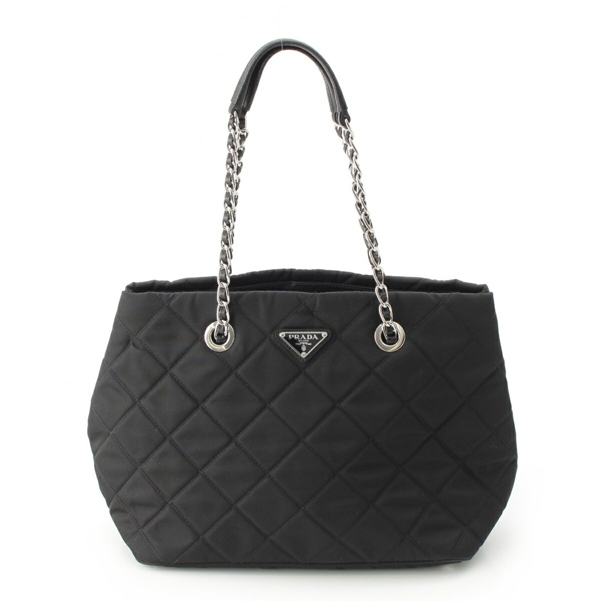乐天商城 - プラダ PRADA テスートナイロン インプントゥ 2way トートバッグ 1BG740 ブラック【中古】【正規品保証】