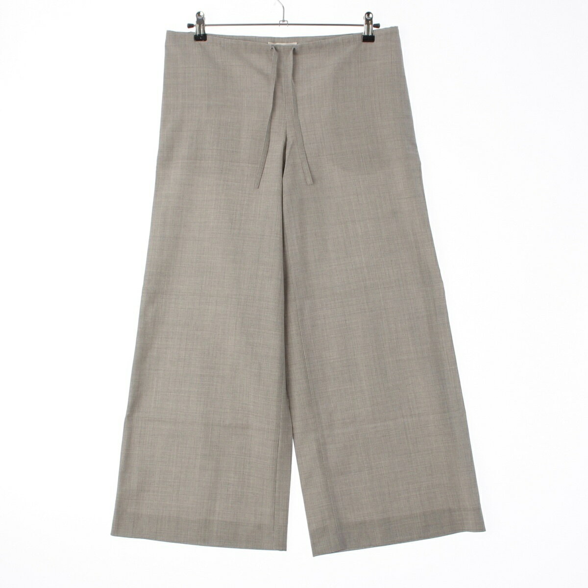 Rakuten - ザロウ THE ROW BARRIE PANTS バリー ウール スラックス シルクライニング ワイド パンツ ボトムス 6927-W2453 グレー 0【中古】【正規品保証】