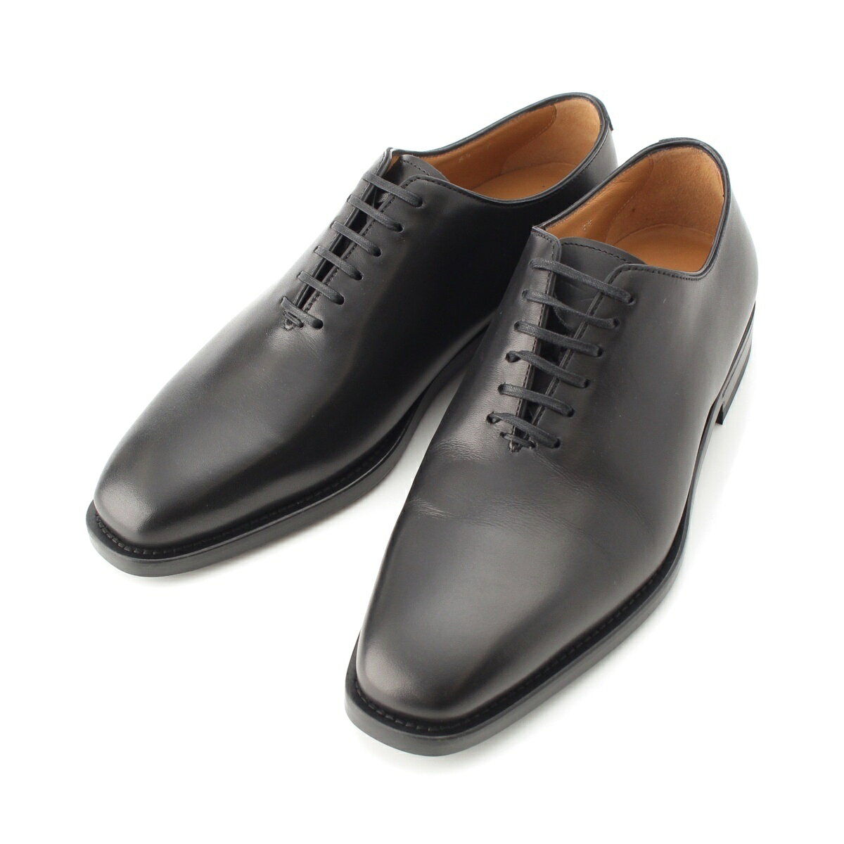 Rakuten - サルヴァトーレフェラガモ Salvatore Ferragamo GEOFFREY レザー レザー プレーントゥ レースアップ ドレスシューズ シューズ ブラック 6 1/2C【中古】【正規品保証】