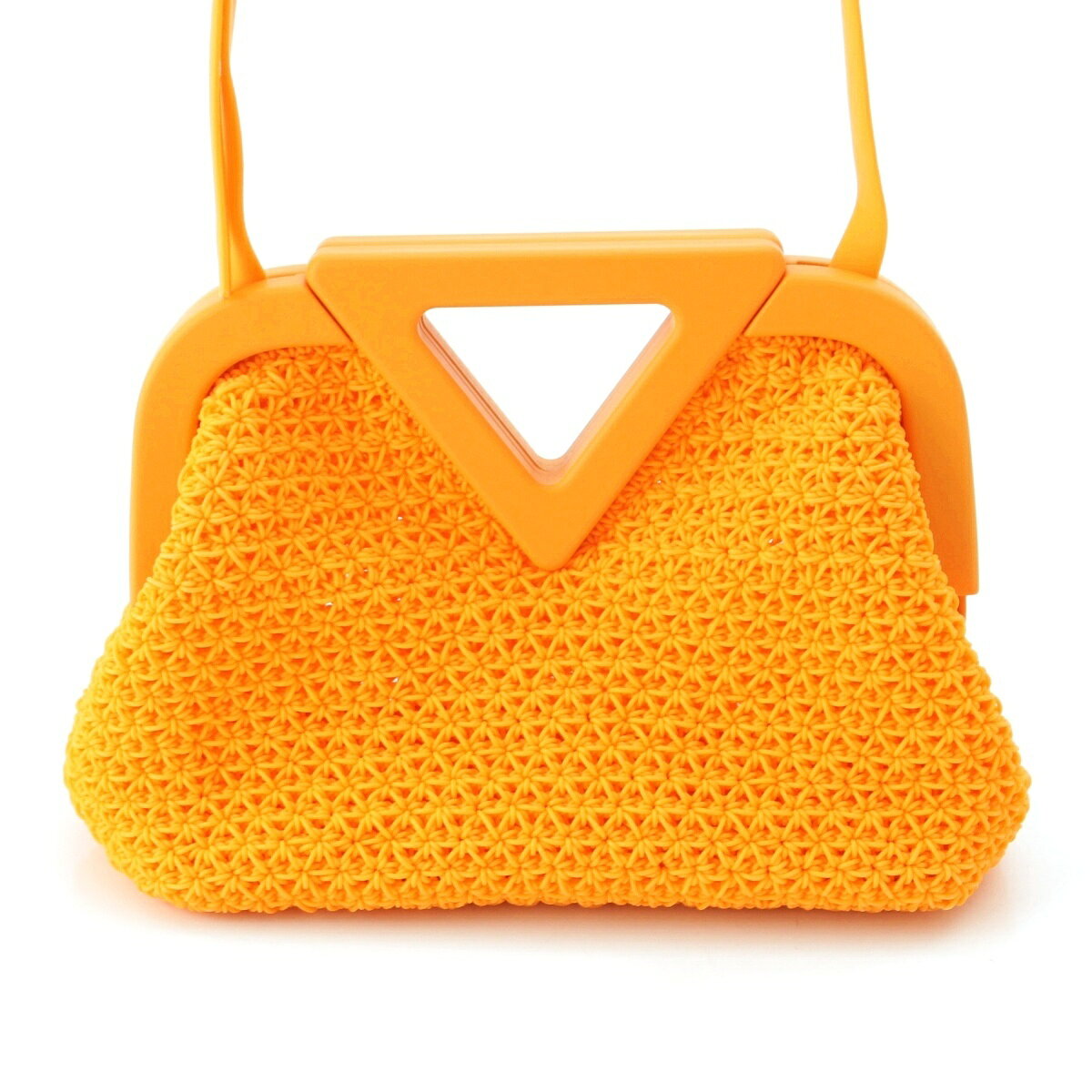 Rakuten - ボッテガヴェネタ BOTTEGAVENETA ラバー ポイント スモール ショルダーバッグ オレンジ【中古】【正規品保証】