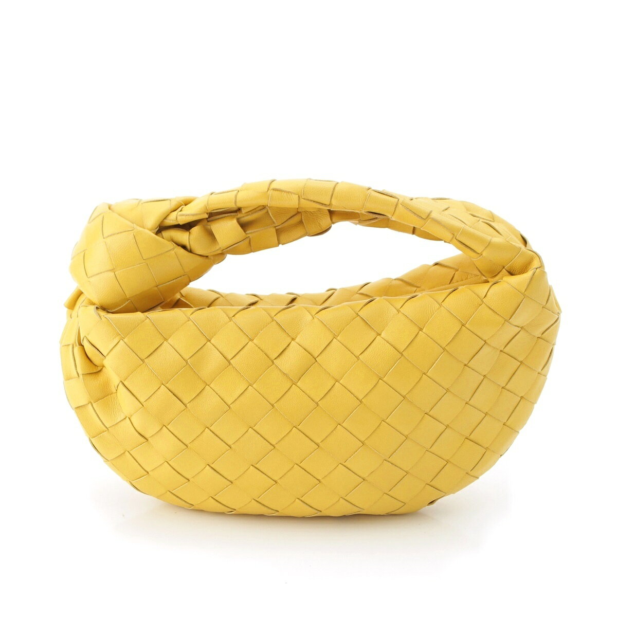 乐天商城 - ボッテガヴェネタ BOTTEGAVENETA イントレチャート ミニ レザー ジョディ ハンドバッグ イエロー【中古】【正規品保証】