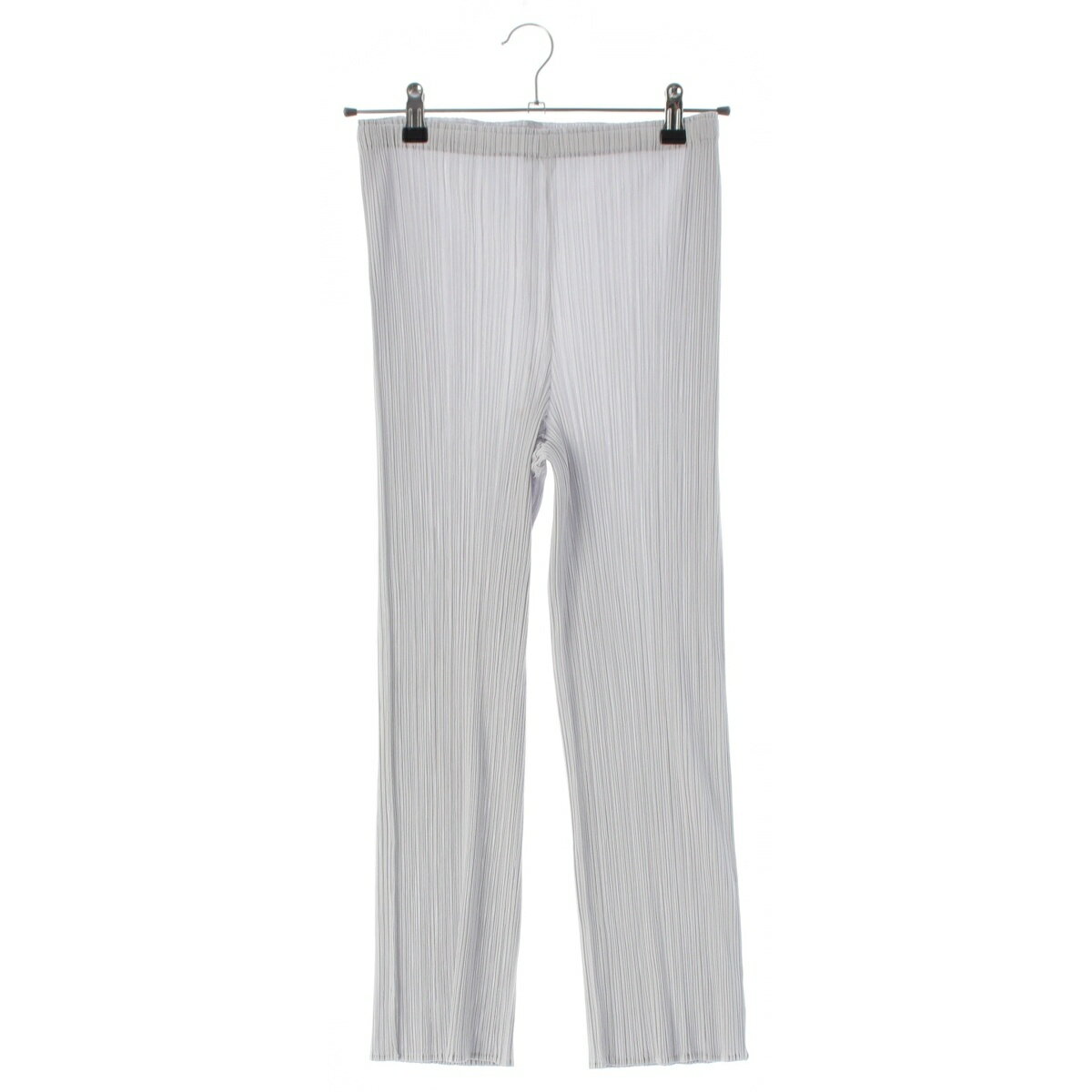 Rakuten - プリーツプリーズ イッセイミヤケ PLEATS PLEASE ISSEY クロップド ストレート パンツ ボトムス PP55-JF101 ライトグレー 5【中古】【正規品保証】