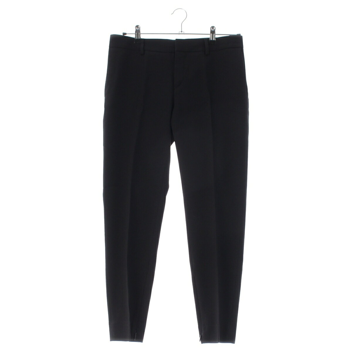 樂天商城 - サンローラン SAINT LAURENT 19年 ウール サイドジップ スラックス パンツ 531499 ブラック 36【中古】【正規品保証】