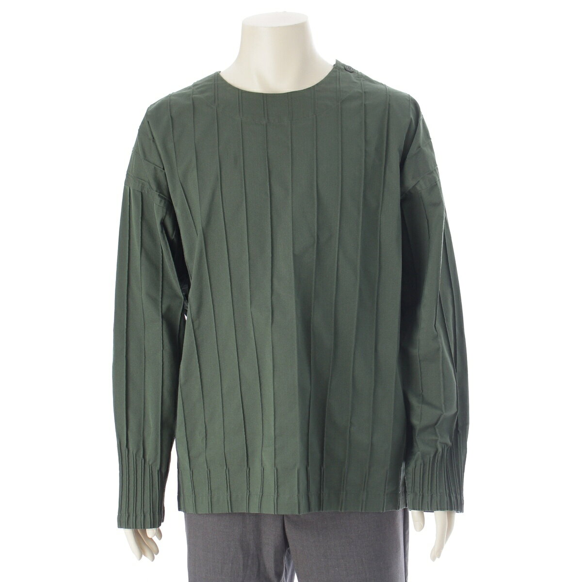 乐天商城 - エイポックエイブル 23AW プルオーバー シャツ 長袖シャツ トップス AT33FJ553 グリーン 3【中古】【正規品保証】