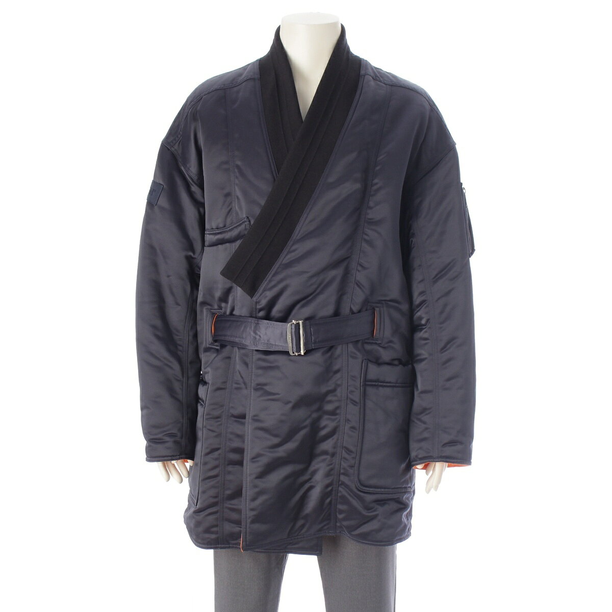 乐天商城 - アンブッシュ AMBUSH 20AW Hybrid Belted Robe Jacket MA-1 ジャケット アウター KIMONO BMEA002F20FAB001 ネイビー 3【中古】【正規品保証】