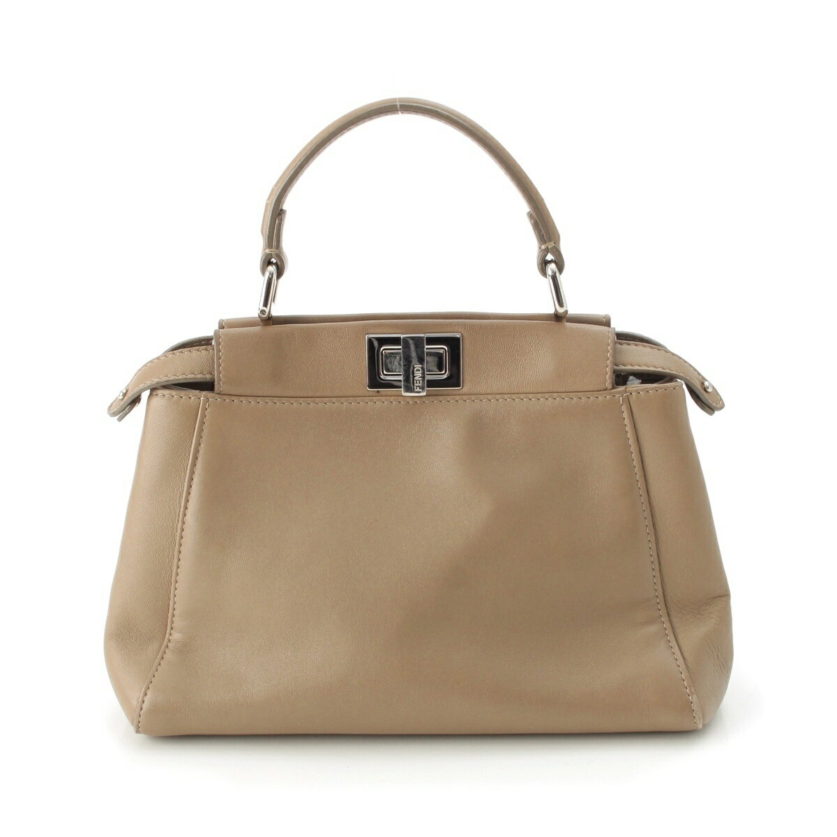 乐天商城 - フェンディ FENDI ピーカブー ミニ レザー ショルダーバッグ 2WAY ハンド 8BN244 ベージュ【中古】【正規品保証】