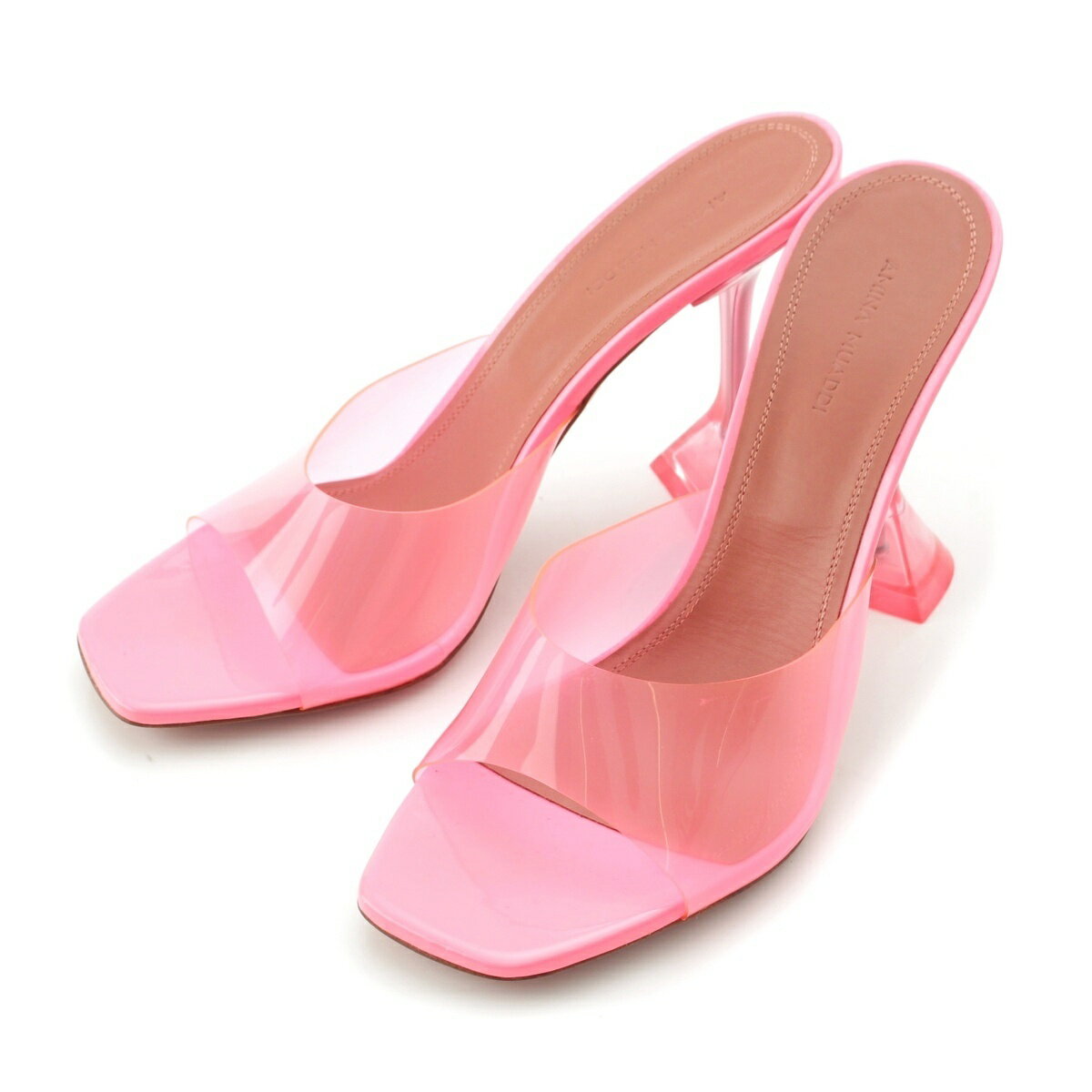 乐天商城 - アミナモアディ AMINA MUADDI クリア ヒール サンダル ピンク 40【中古】【正規品保証】