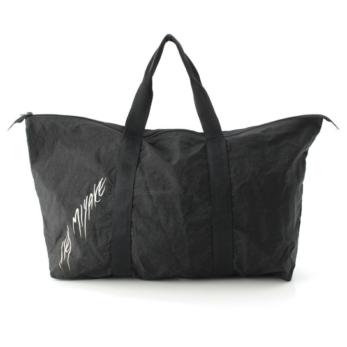 乐天商城 - イッセイミヤケ ISSEY MIYAKE 筆タグ 80s 1985 ロゴバッグ ハンドバッグ ブラック【中古】【正規品保証】