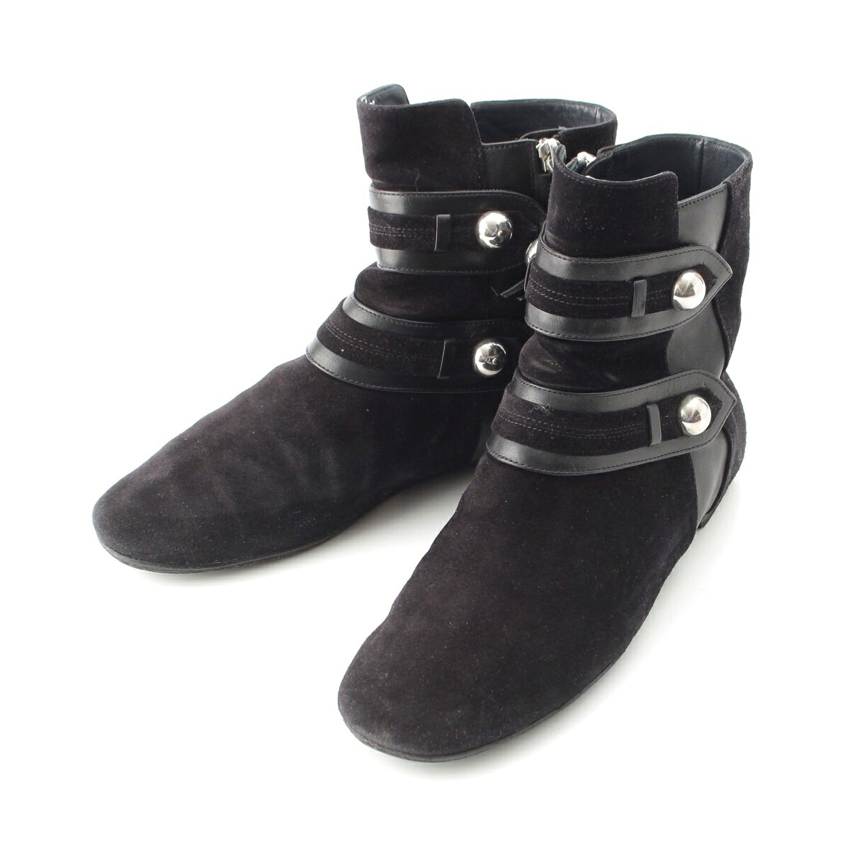 乐天商城 - イザベルマラン ISABEL MARANT スエード レザー ブーツ シューズ ブラック 40【中古】【正規品保証】