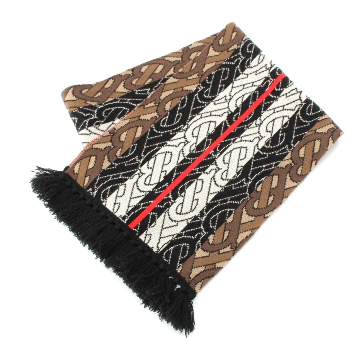 乐天商城 - バーバリー BURBERRY カシミヤ TBロゴ マフラー ストール 8018615 ブラウン マルチカラー【中古】【正規品保証】