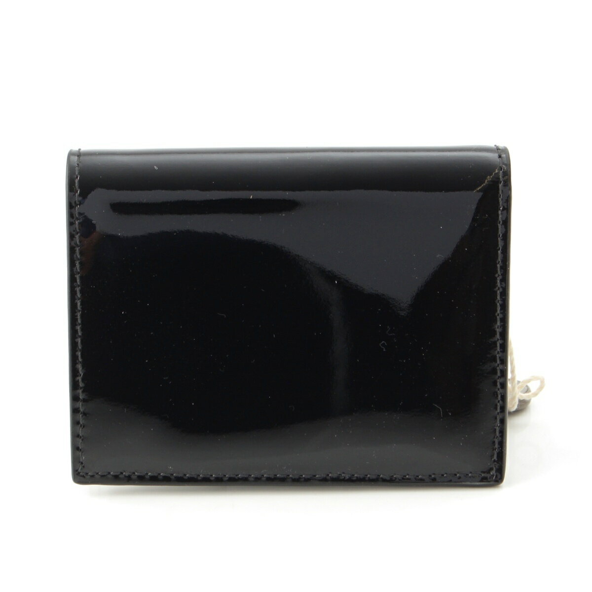 乐天商城 - コムデギャルソン COMME des GARCONS パテント ウォレット 2つ折り カードケース チェッカー AG66610 ブラック【中古】【正規品保証】