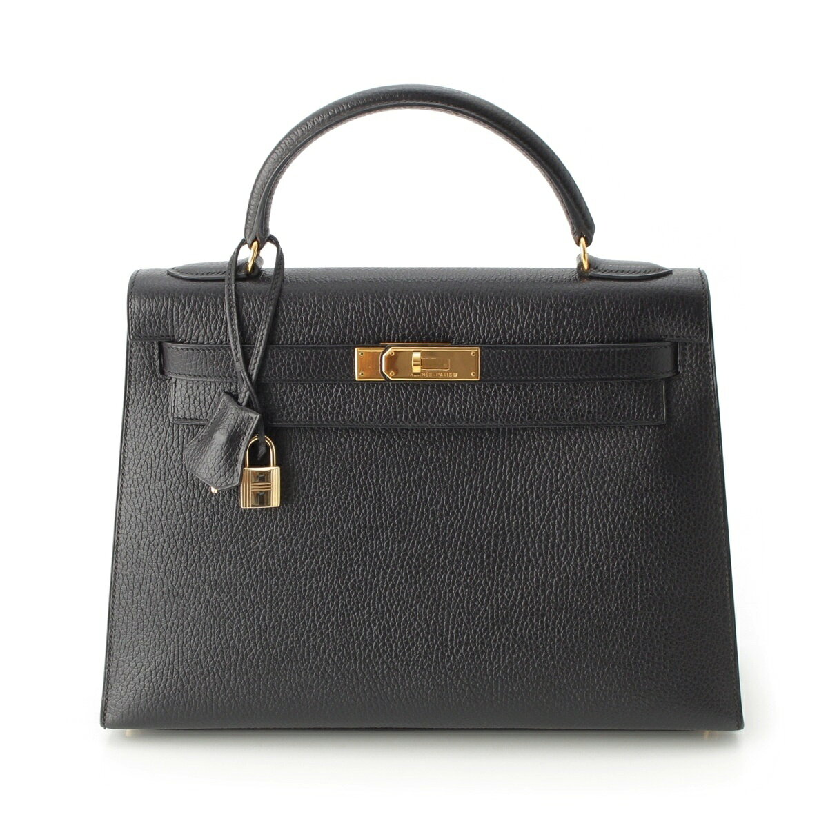 エルメス HERMES □B刻印 ケリー32 アルデンヌ 2WAY ゴールド金具 ハンドバッグ ブラック【中古】【正規品保証】