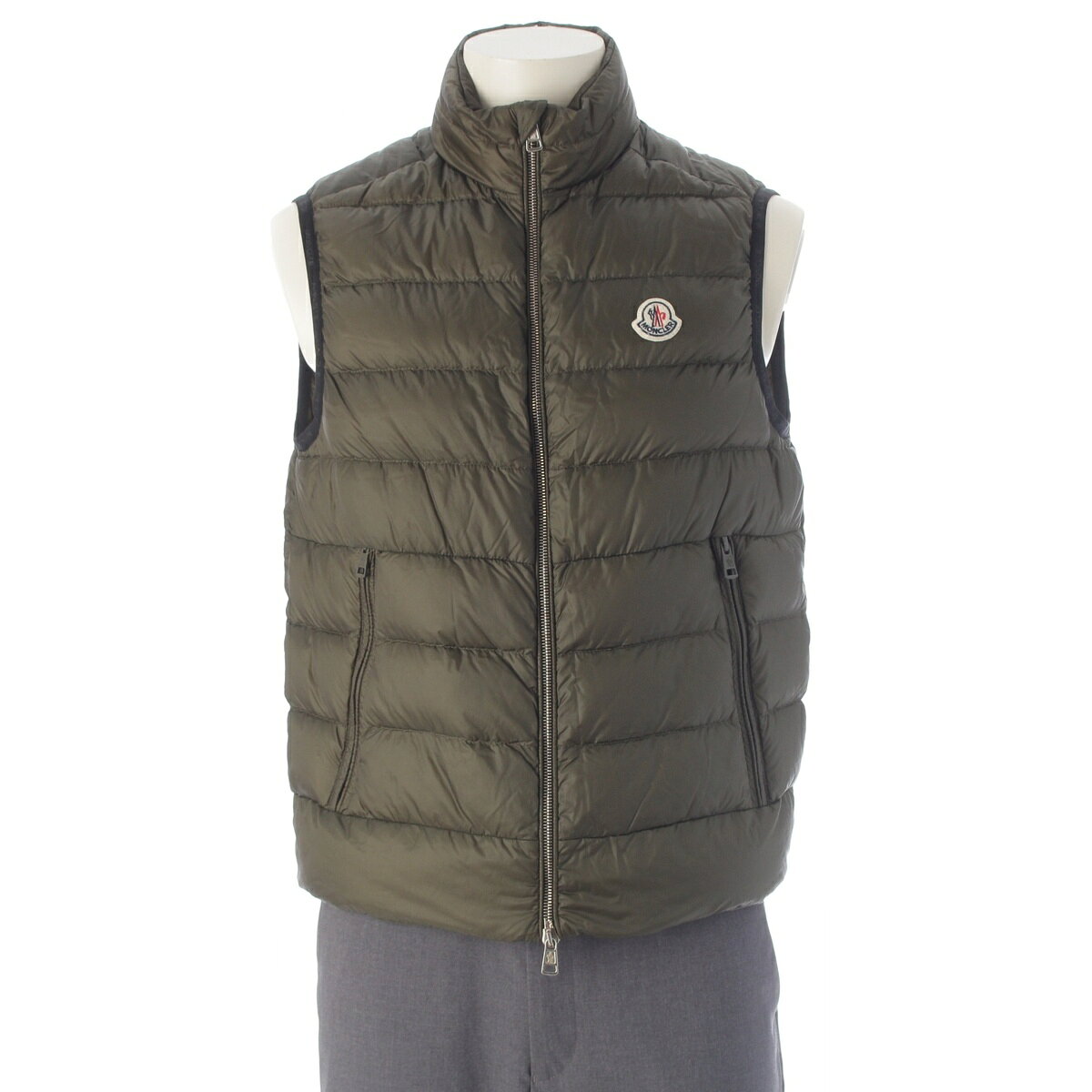 MONCLER ダウンベスト フード付き カーキ ネイビー MONCLER ダウンベスト フード付き カーキ ネイビー MONCLER ダウン