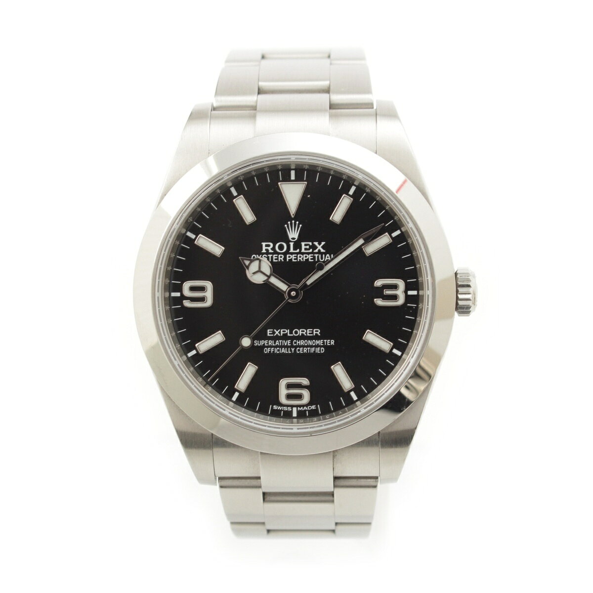 ロレックス ROLEX エクスプローラー1 SS AT 腕時計 総コマ数10コマ 自動巻き ブラック文字盤 214270 シルバー【中古】【正規品保証】