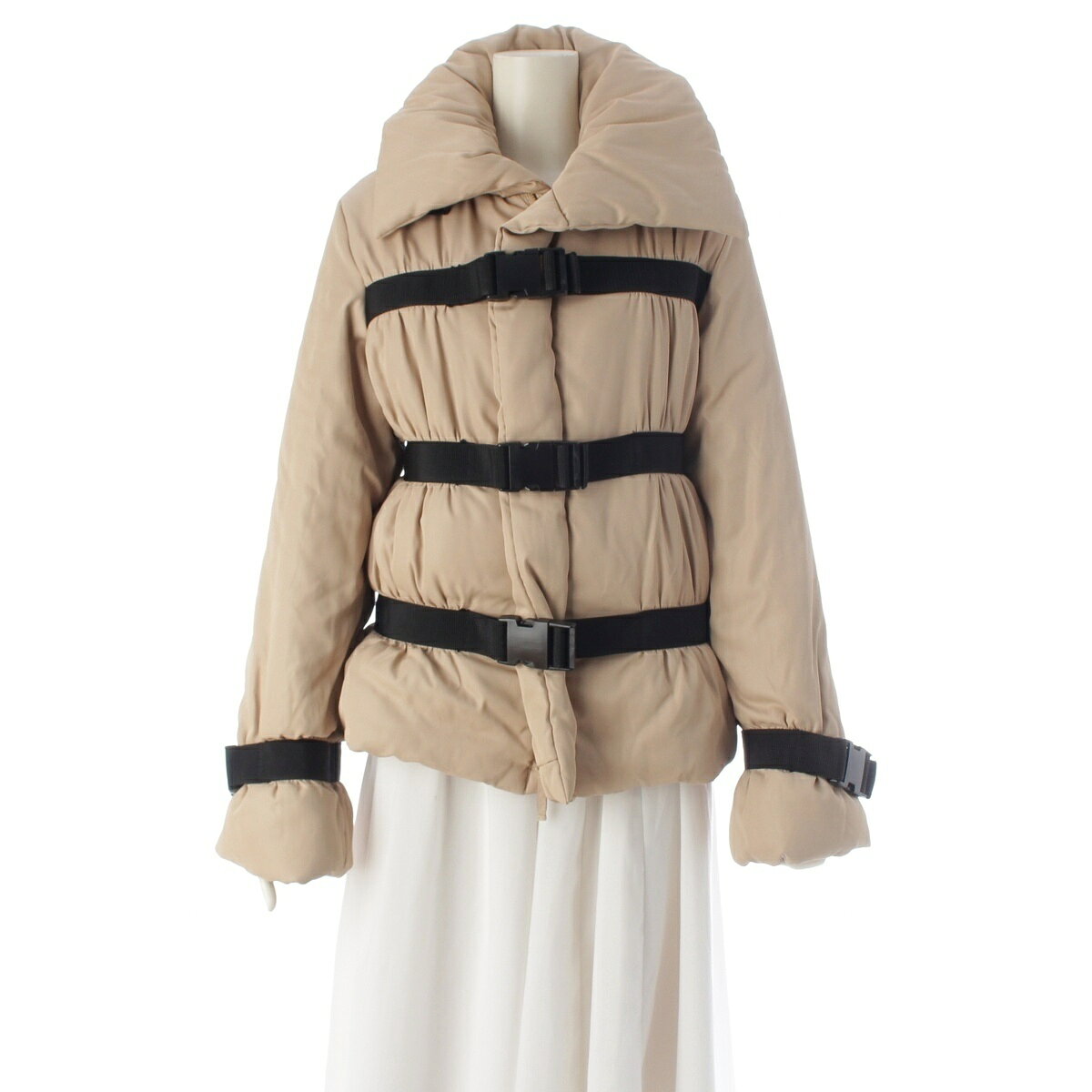 ジャンポールゴルチエ JEAN-PAUL GAULTIER 03AW BONDAGE PUFFER JACKET 中綿 ジャケット アウター ベージュ 40【中古】【正規品保証】 retro-10148605 retro パッケージ画像