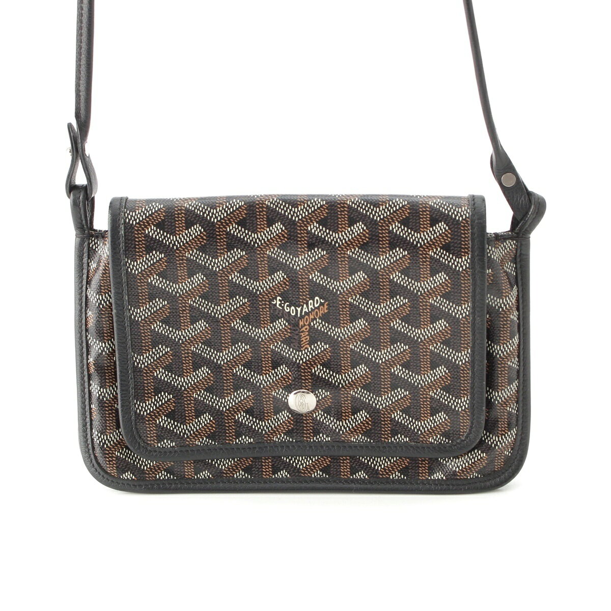 ゴヤール GOYARD プリュメ PVC ポーチウォレット ショルダーバッグ ブラック【中古...