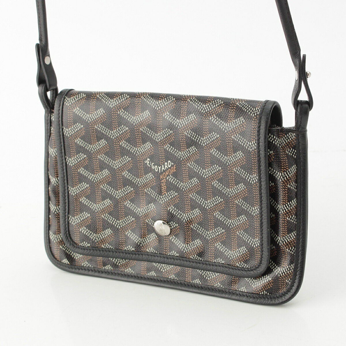 ゴヤール GOYARD プリュメ PVC ポーチウォレット ショルダーバッグ ブラック【中古...